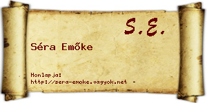 Séra Emőke névjegykártya